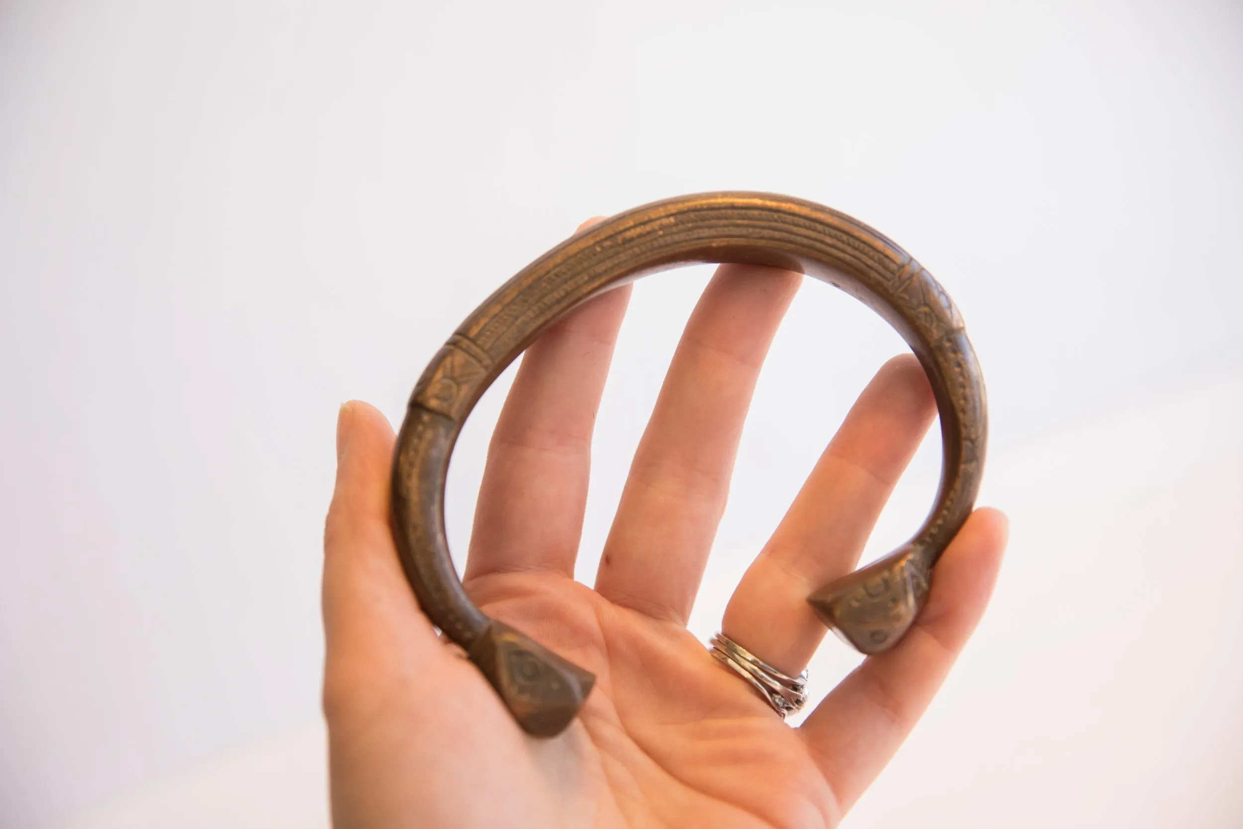 Antique African Snake Cuff Bracelet