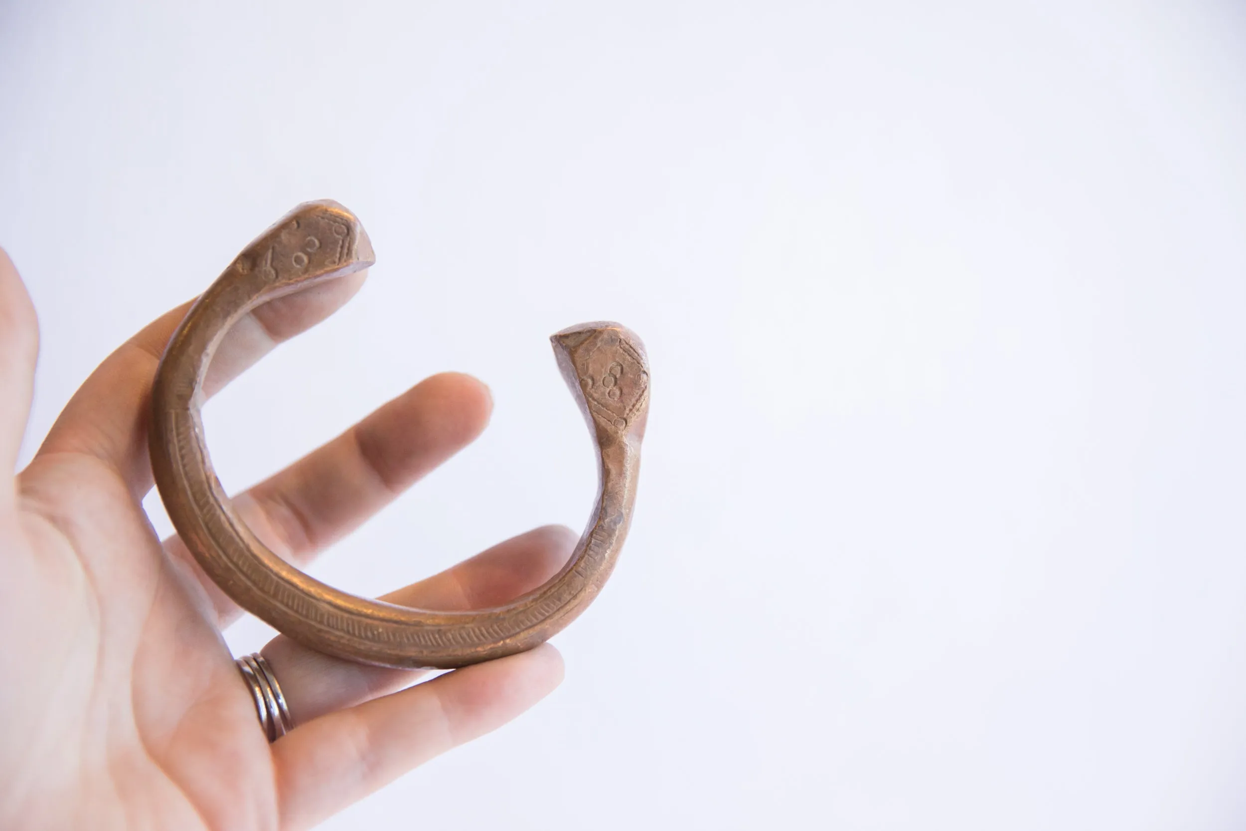 Antique African Snake Cuff Bracelet