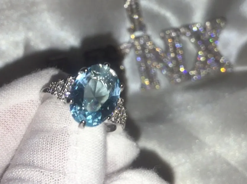 Aquamarine Ring | Aquamarine Diamond Ring | Aquamarine Engagement Ring |  Oval Engagement Ring | Blue Diamond Ring | Womens Engagement Ring