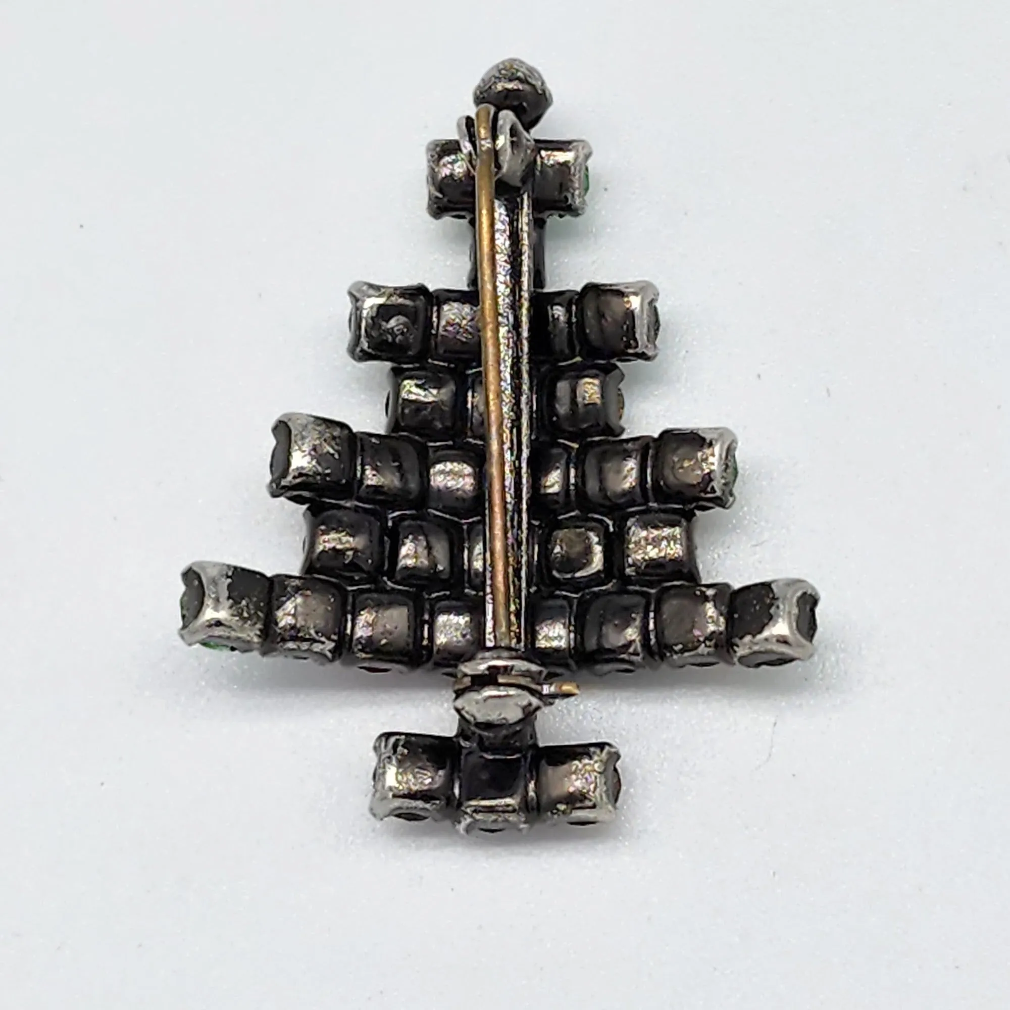 Austrian Crystal Vintage Christmas Tree Brooch