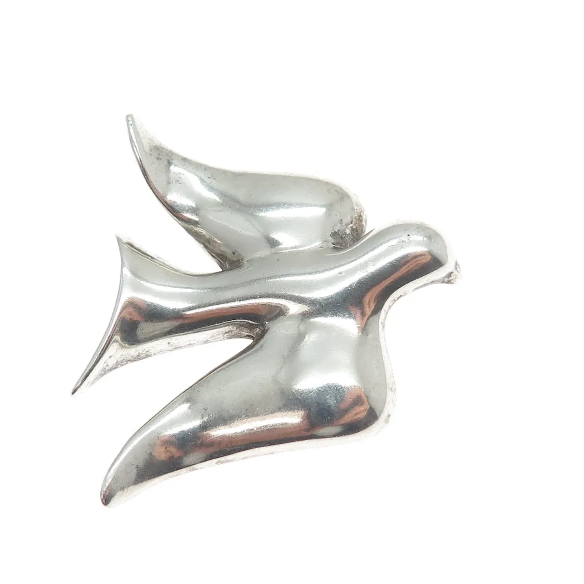 B. A. BALLOU & CO. 925 Sterling Silver Vintage Holy Spirit Oxidized Pin Brooch