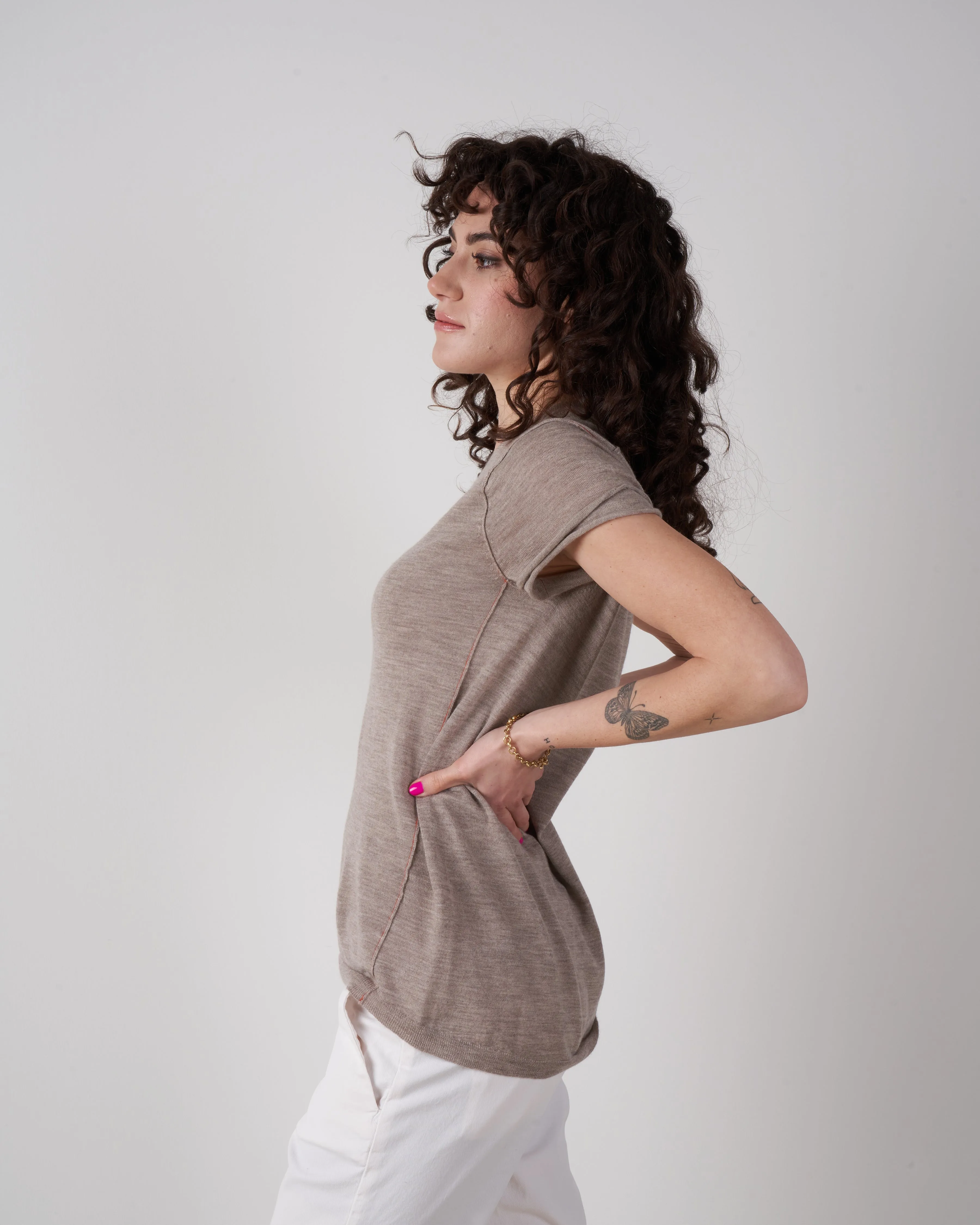 baby tee - walnut
