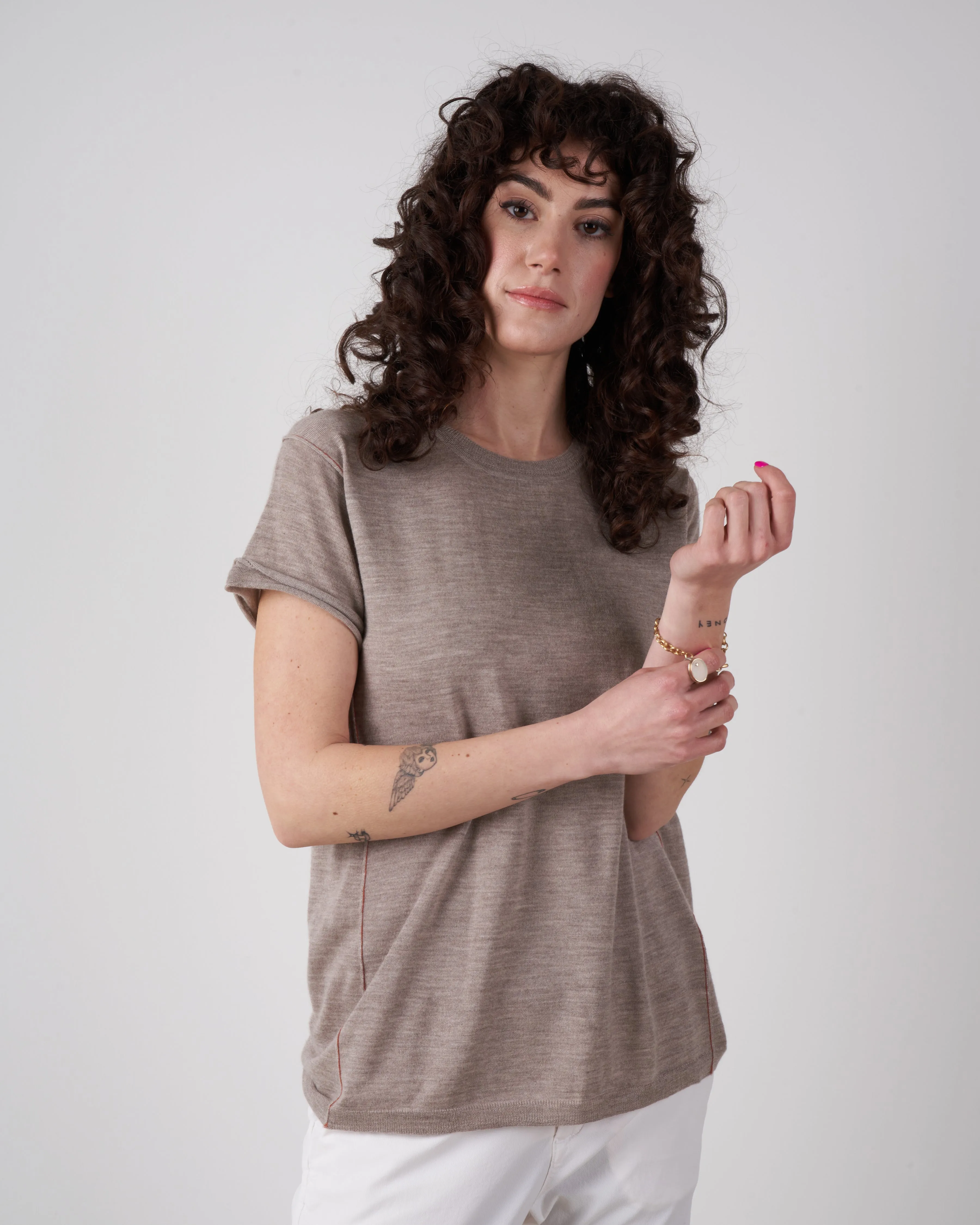 baby tee - walnut