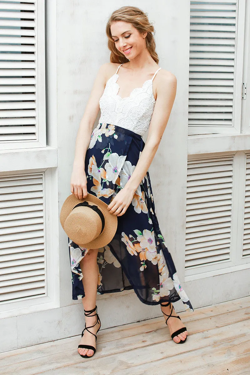 Backless Lace Beach Dress