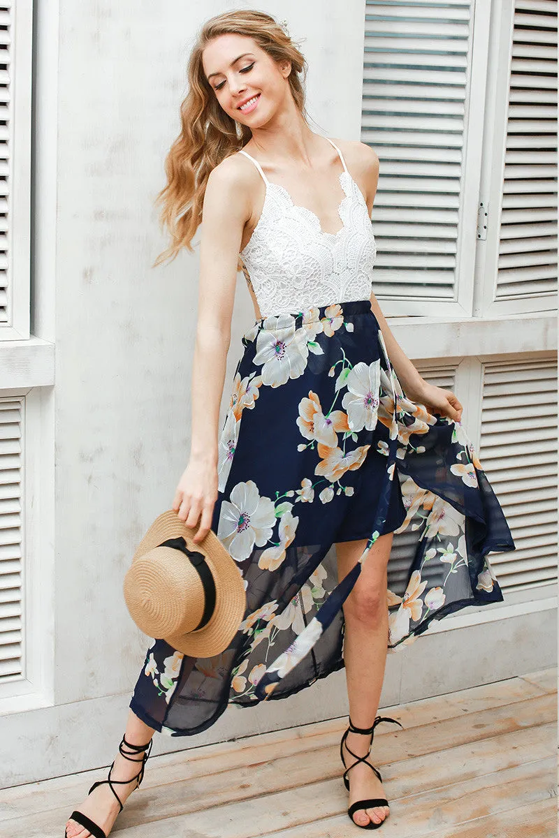Backless Lace Beach Dress
