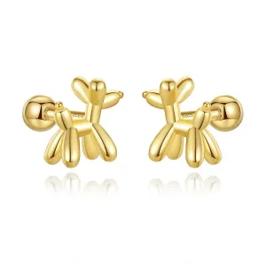 Balloon Dog Screw Stud Earrings