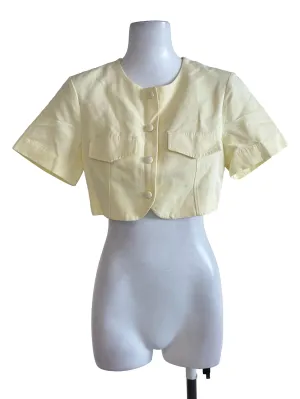 Banana Yellow Button Top