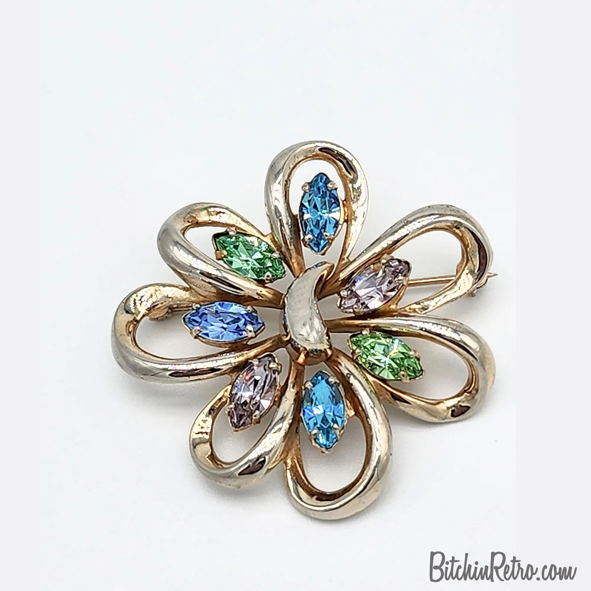Barclay Vintage Rhinestone Brooch Circa 1955