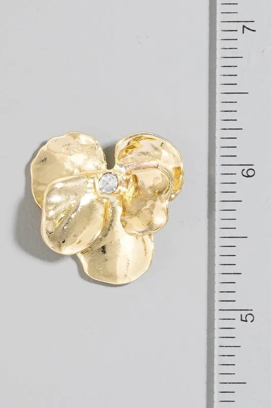 Barnett Metallic Flower Stud Earrings