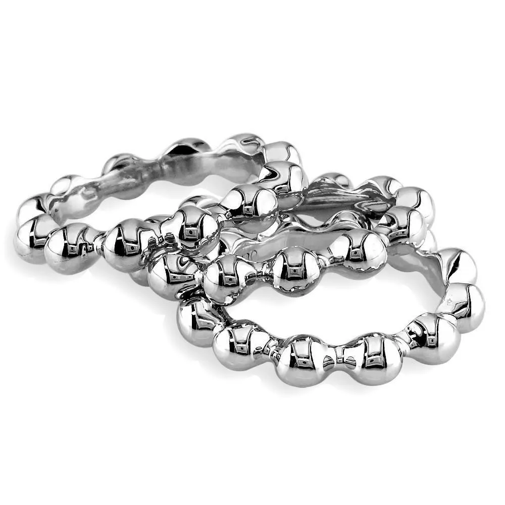 Bead Stacker Ring, 3.6mm in Sterling Silver