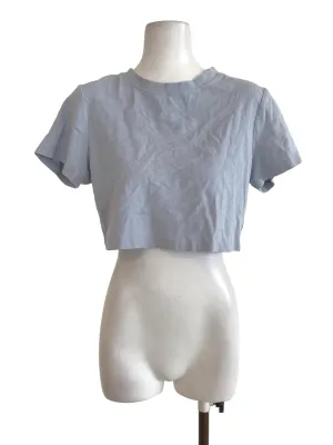 Beau Blue Basic Crop Top