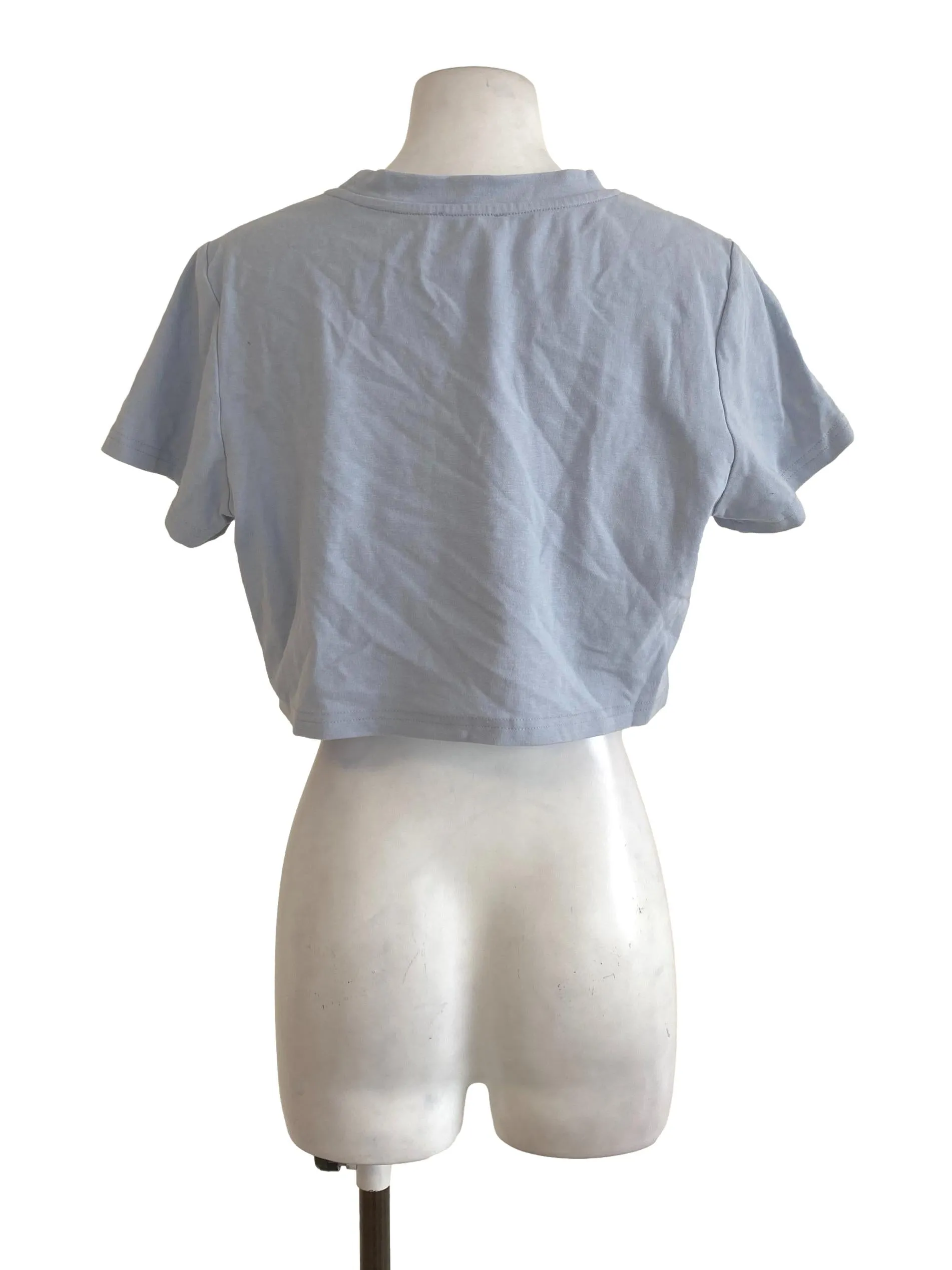 Beau Blue Basic Crop Top