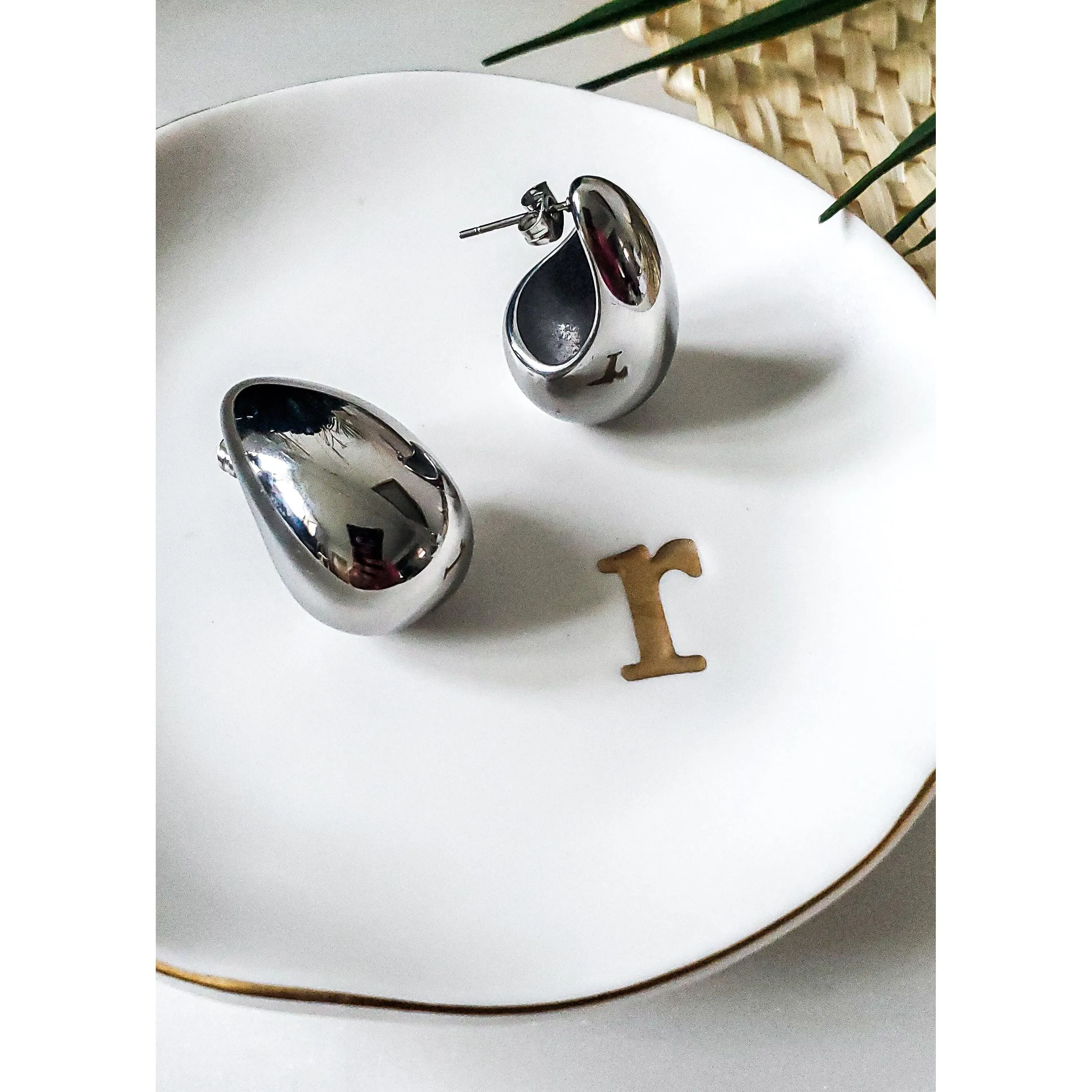 Bianca 18K Liquid Hollow Waterdrop Earrings
