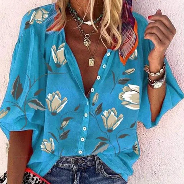 Bianca | Airy Floral Print Blouse