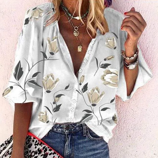 Bianca | Airy Floral Print Blouse