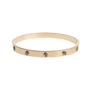 BIG DOT BANGLE SOFT BROWN