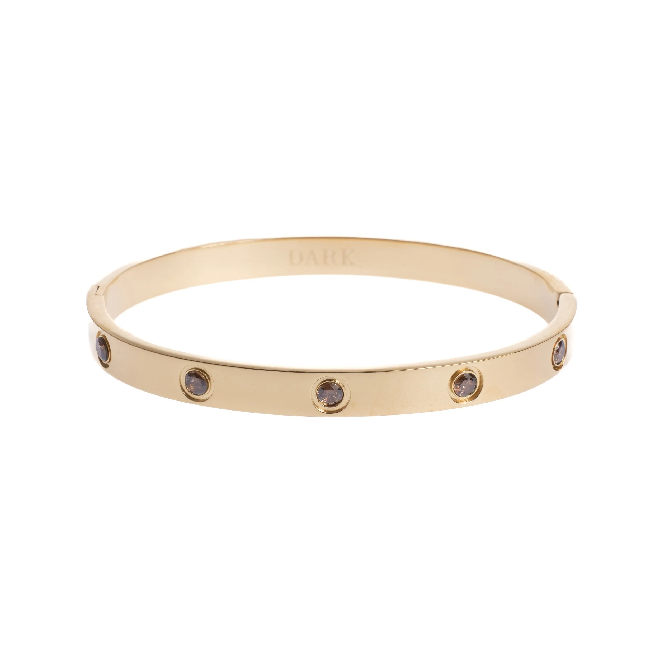 BIG DOT BANGLE SOFT BROWN