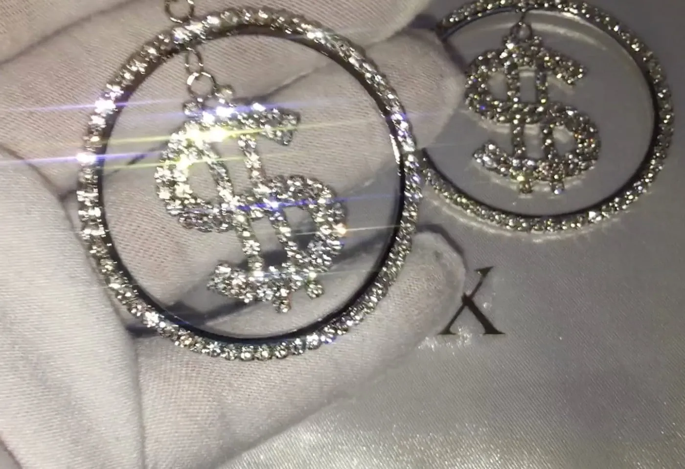 Big Hoop Earrings | Diamond Hoop Earrings | Womens Earrings | Earrings with Diamonds | Iced Out Earrings | Big Diamond Hoop Earrings