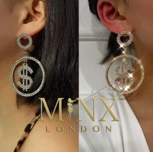Big Hoop Earrings | Diamond Hoop Earrings | Womens Earrings | Earrings with Diamonds | Iced Out Earrings | Big Diamond Hoop Earrings