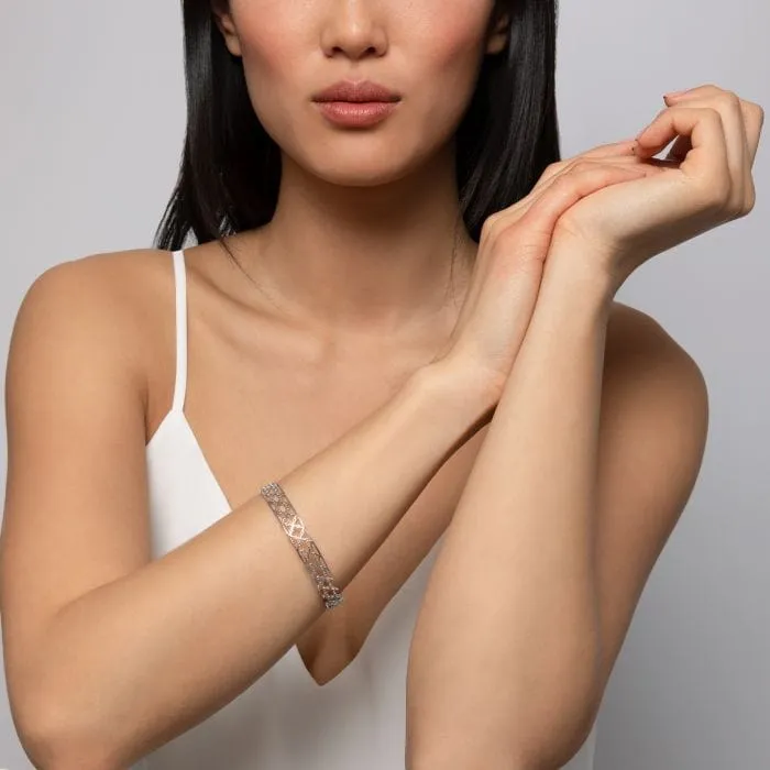 Birks Sterling Muse Open Monogram Bangle