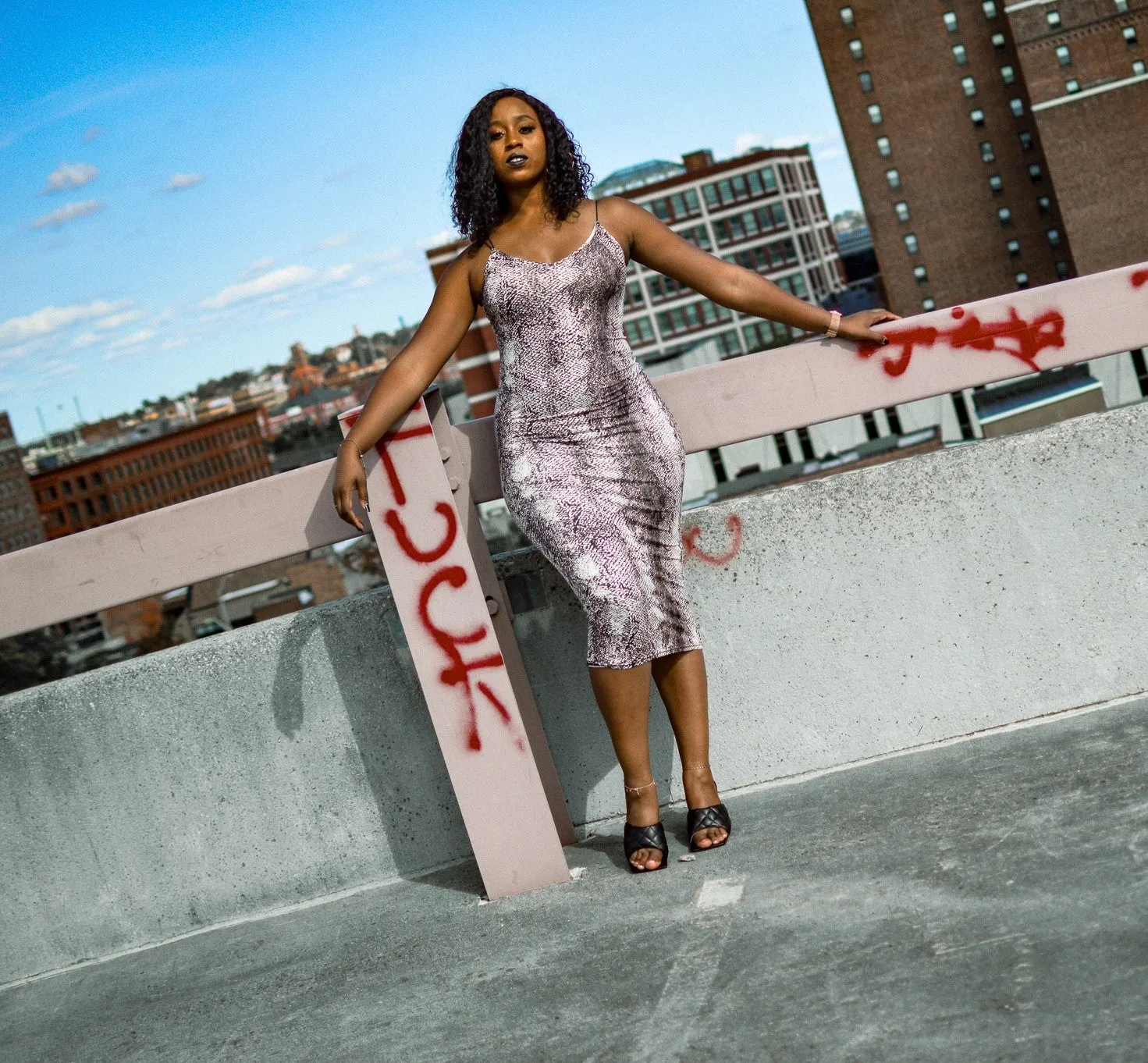 Bite Me | Snake Print Dress