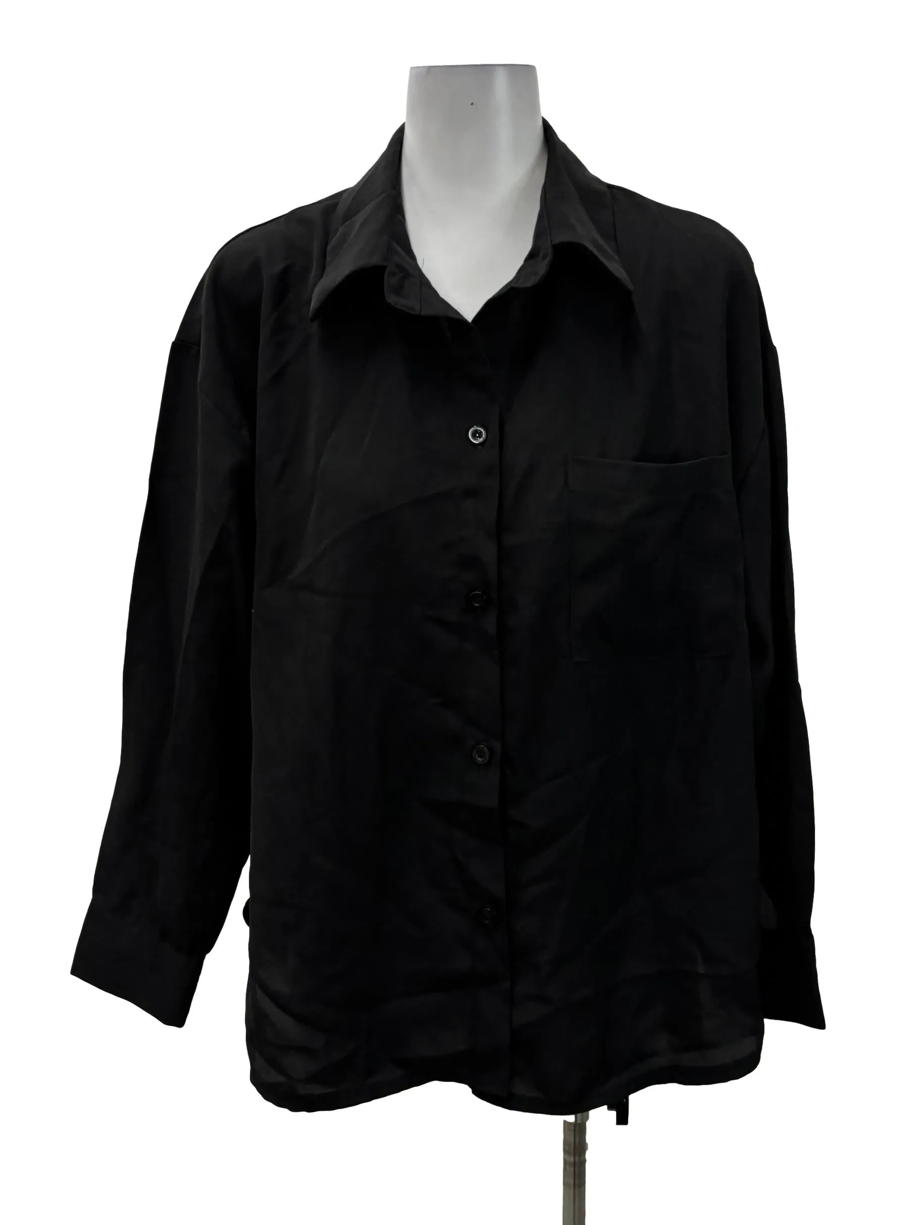 Black Button Down Shirt Dress