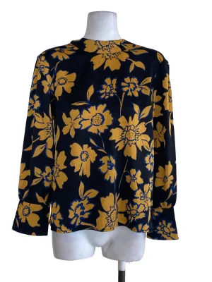 Black Gold Floral Top LB