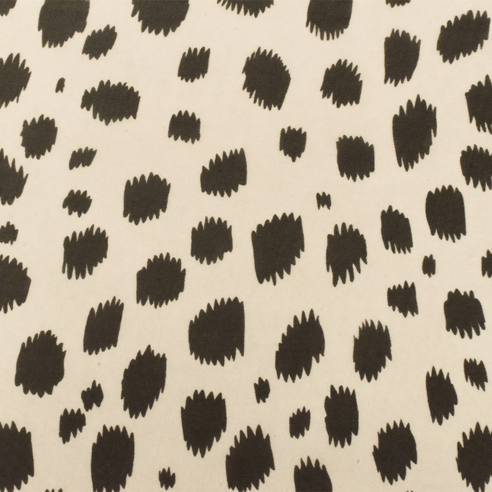Black-Ivory Famous Designer Silk Spots Printed Chiffon Fabric