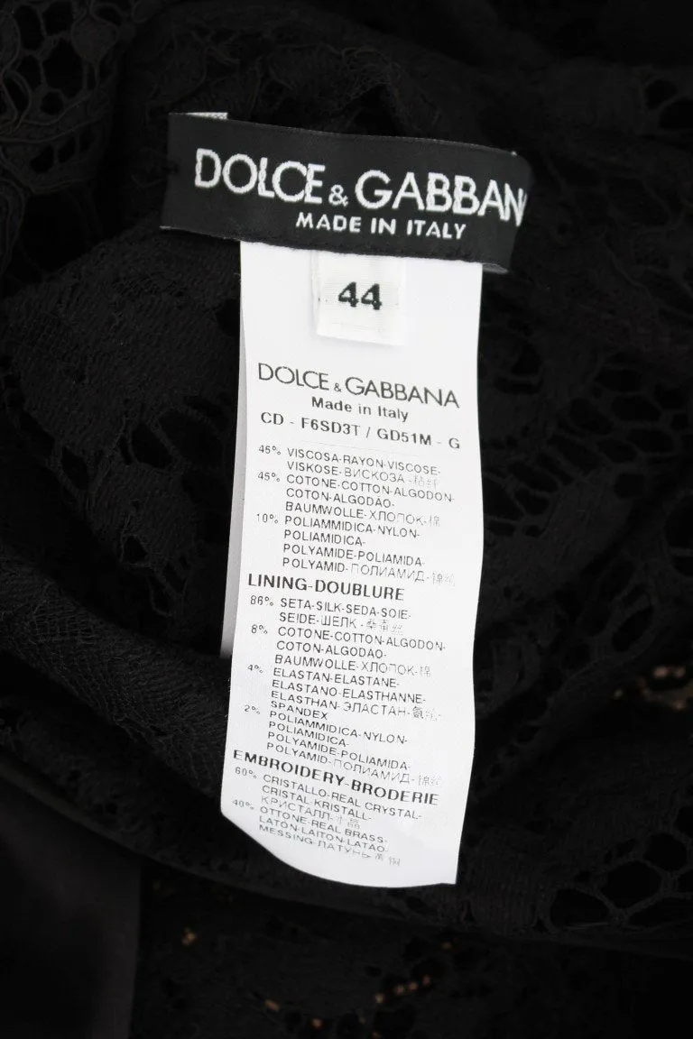 Black Lace Shift Sicily Crystal Dress