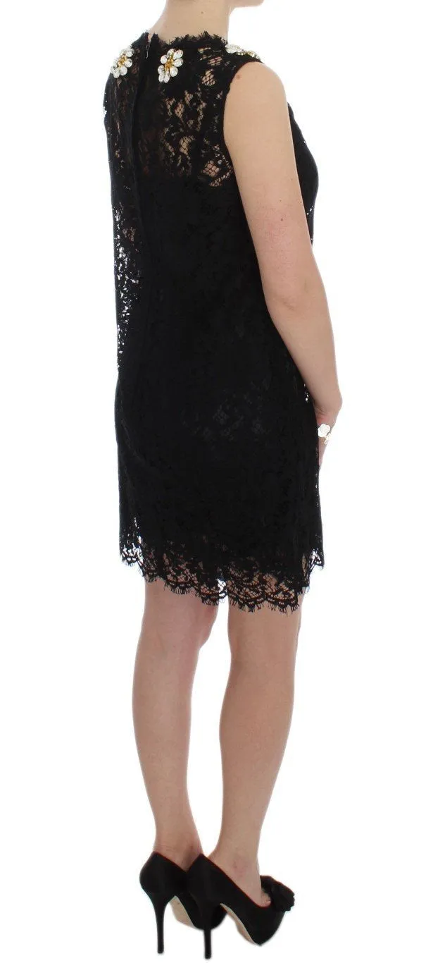 Black Lace Shift Sicily Crystal Dress