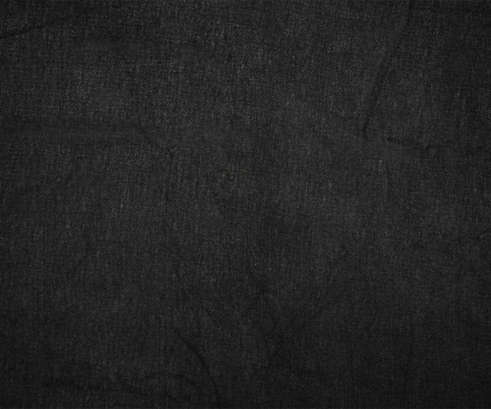 Black Solid Rayon Chiffon Woven Fabric