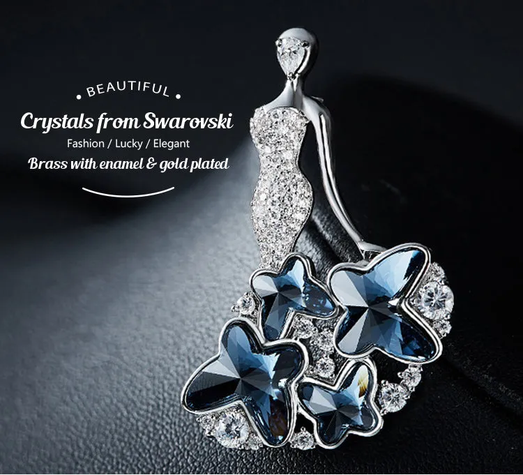 Blue Butterfly Fairy Brooches