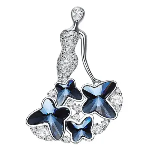 Blue Butterfly Fairy Brooches