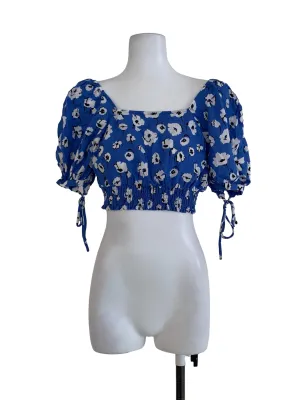 Blue Floral Blouse