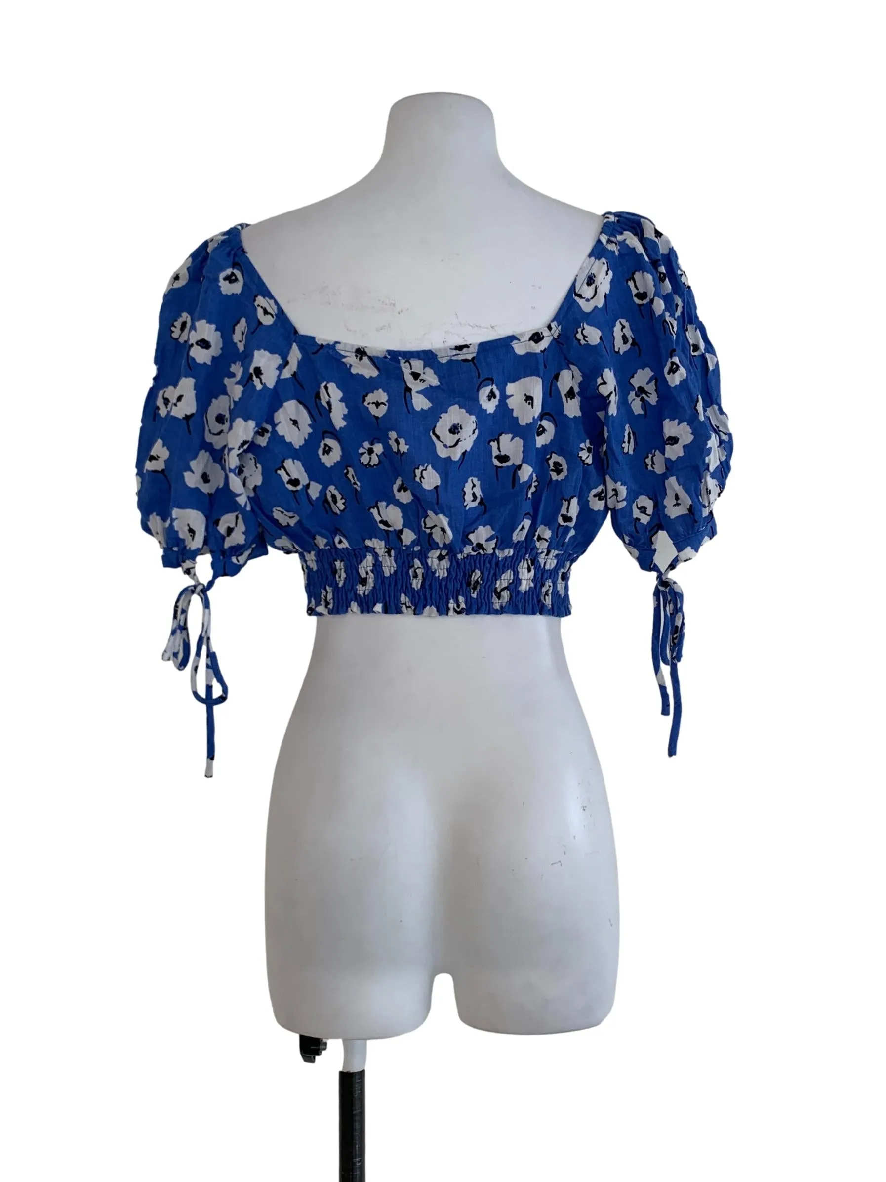 Blue Floral Blouse
