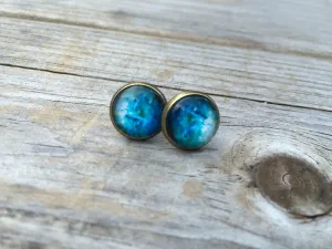 Blue Galaxy earrings