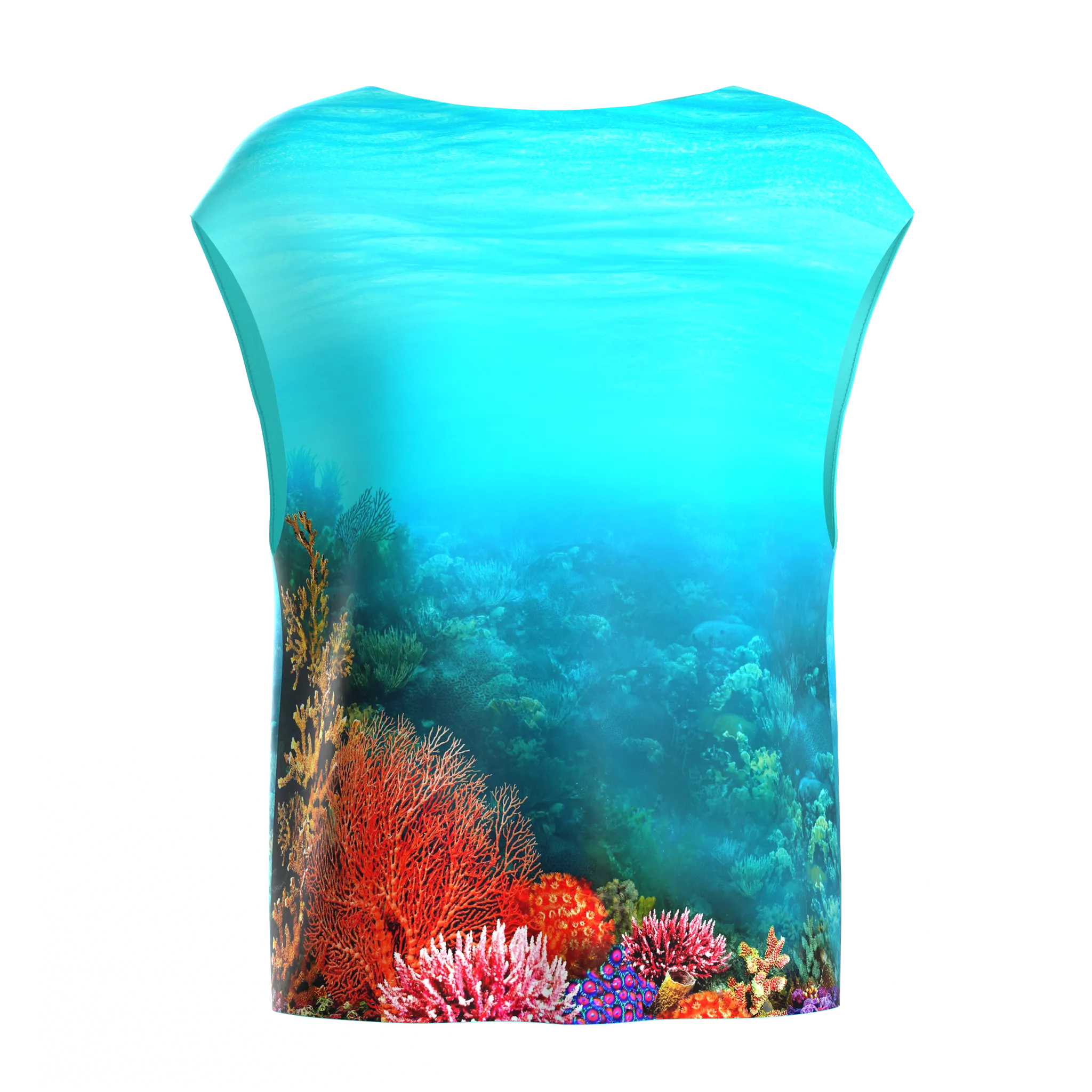 Boat Neck Corals Blouse