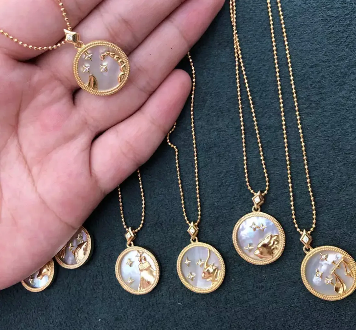 Boho & Mala Aries Horoscope Gold Necklace (Ram): March 21–April 19 APN1000