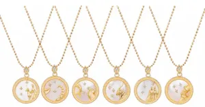 Boho & Mala Aries Horoscope Gold Necklace (Ram): March 21–April 19 APN1000