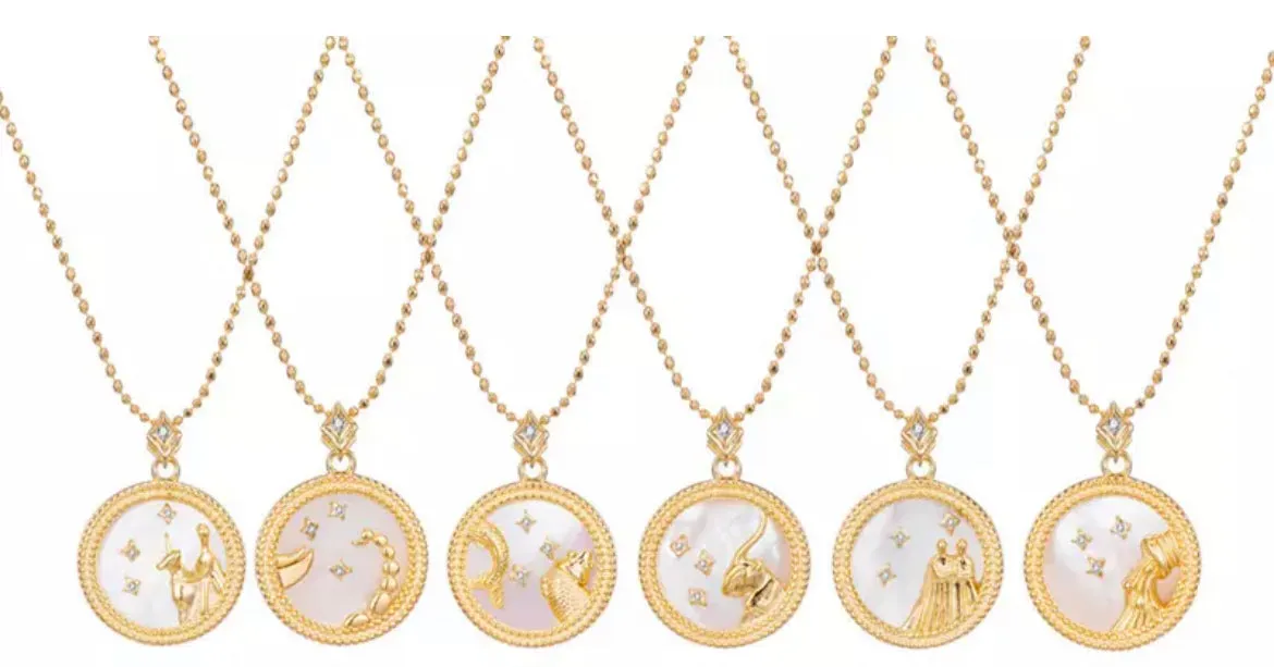 Boho & Mala Aries Horoscope Gold Necklace (Ram): March 21–April 19 APN1000