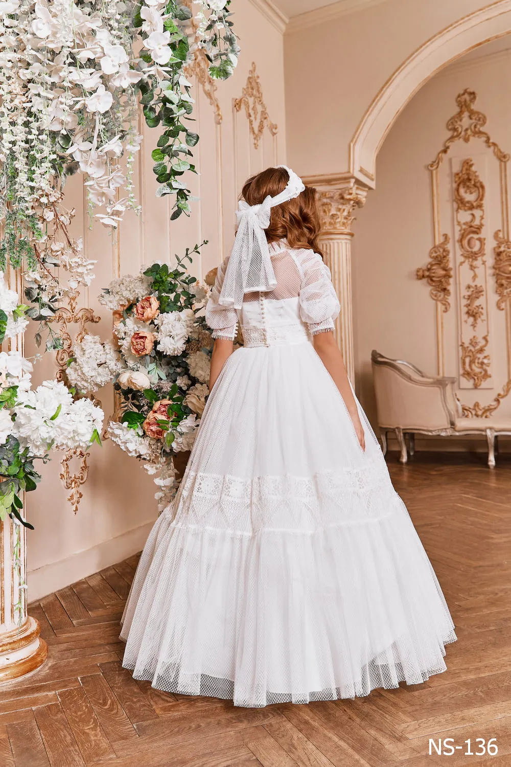 Boho Ballgown Dress for First Communion