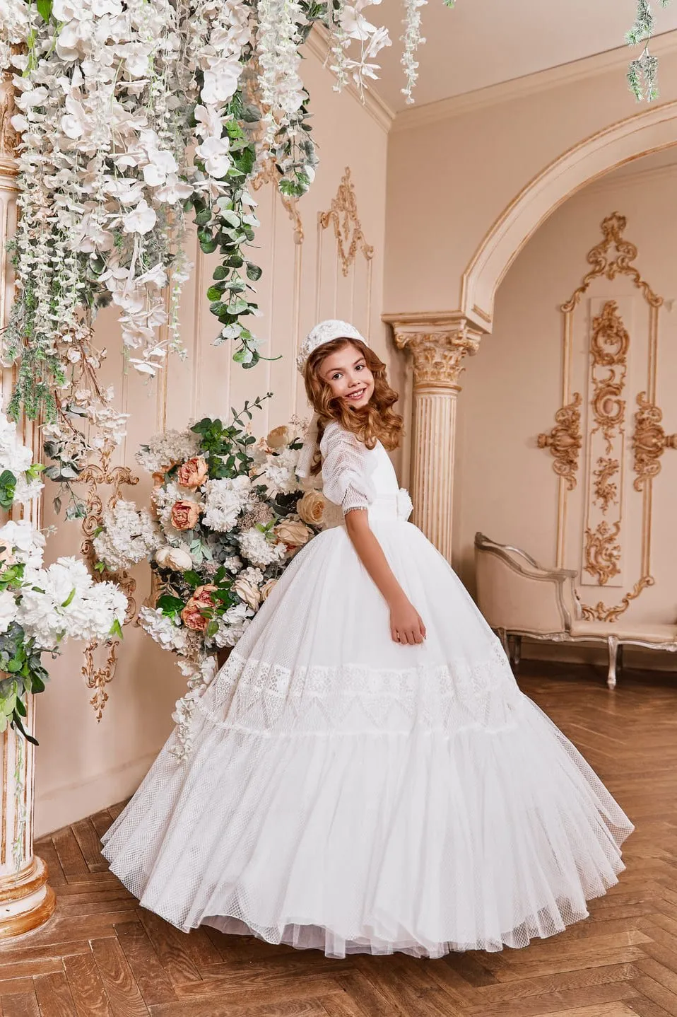 Boho Ballgown Dress for First Communion