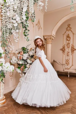 Boho Ballgown Dress for First Communion