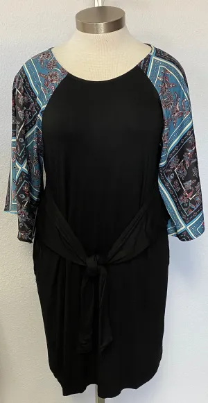 BOHO CONTRAST TIE DRESS