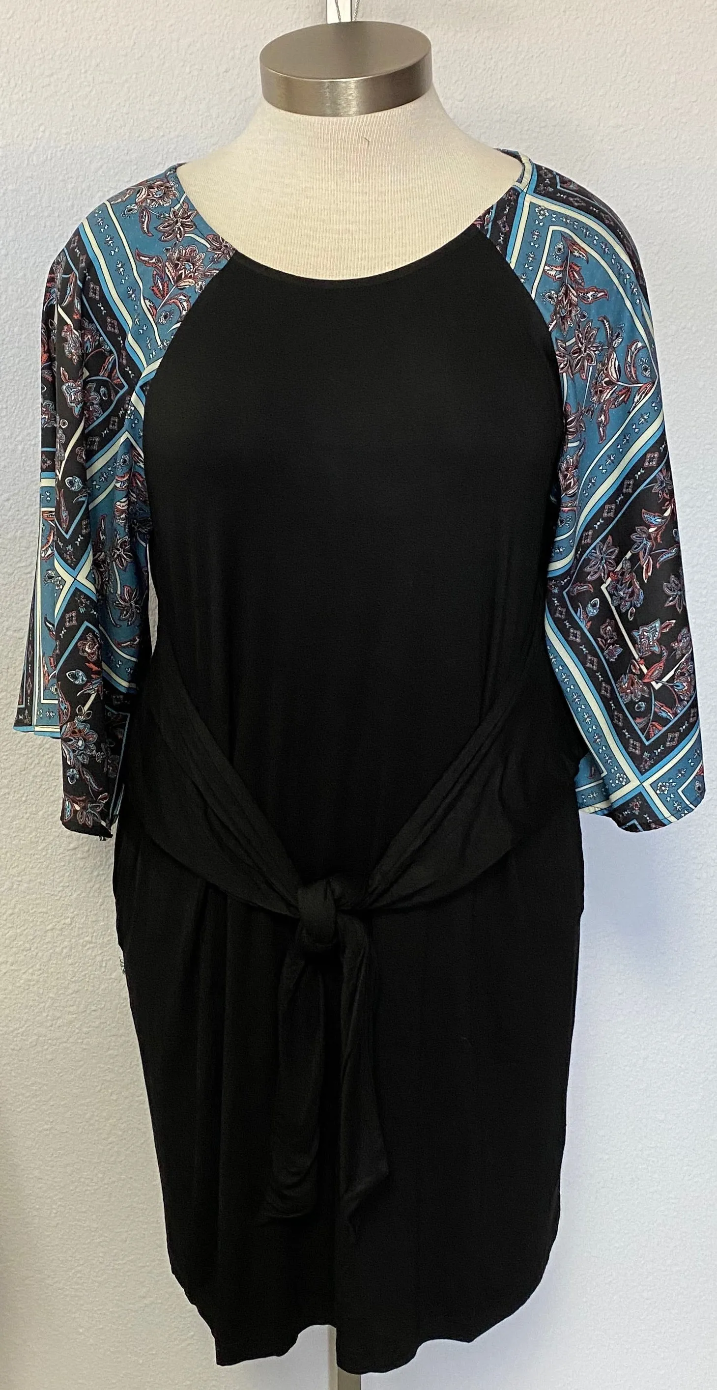 BOHO CONTRAST TIE DRESS