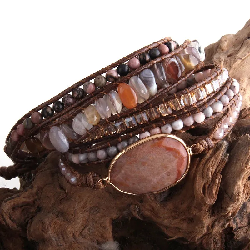 Boho Crystal Bracelet Set