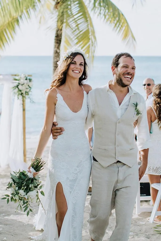Boho Style Lace Bridal Dress for Summer Weddings