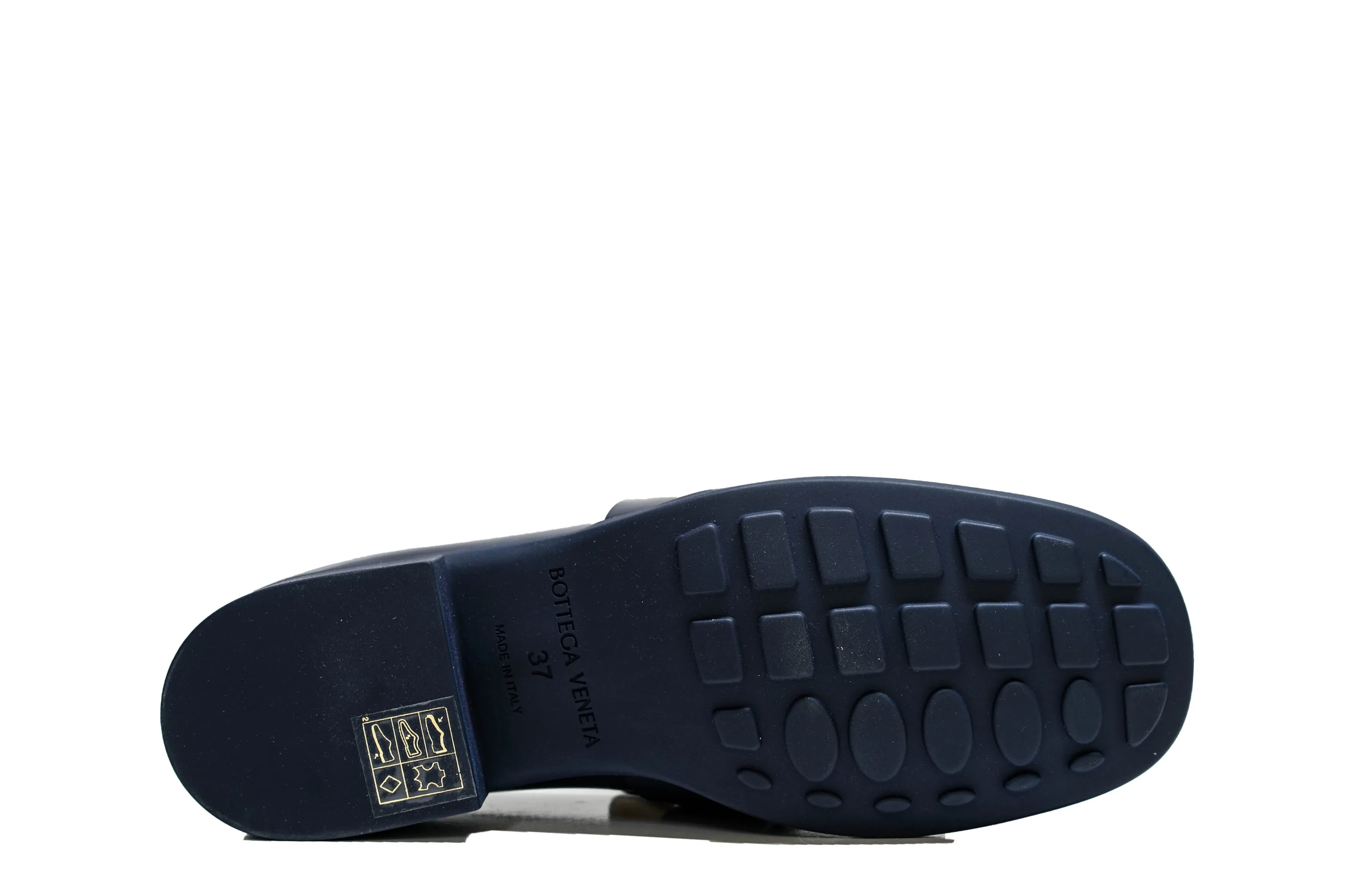 Bottega Veneta Women's Navy Leather Moccasin 708902  - 50% OFF