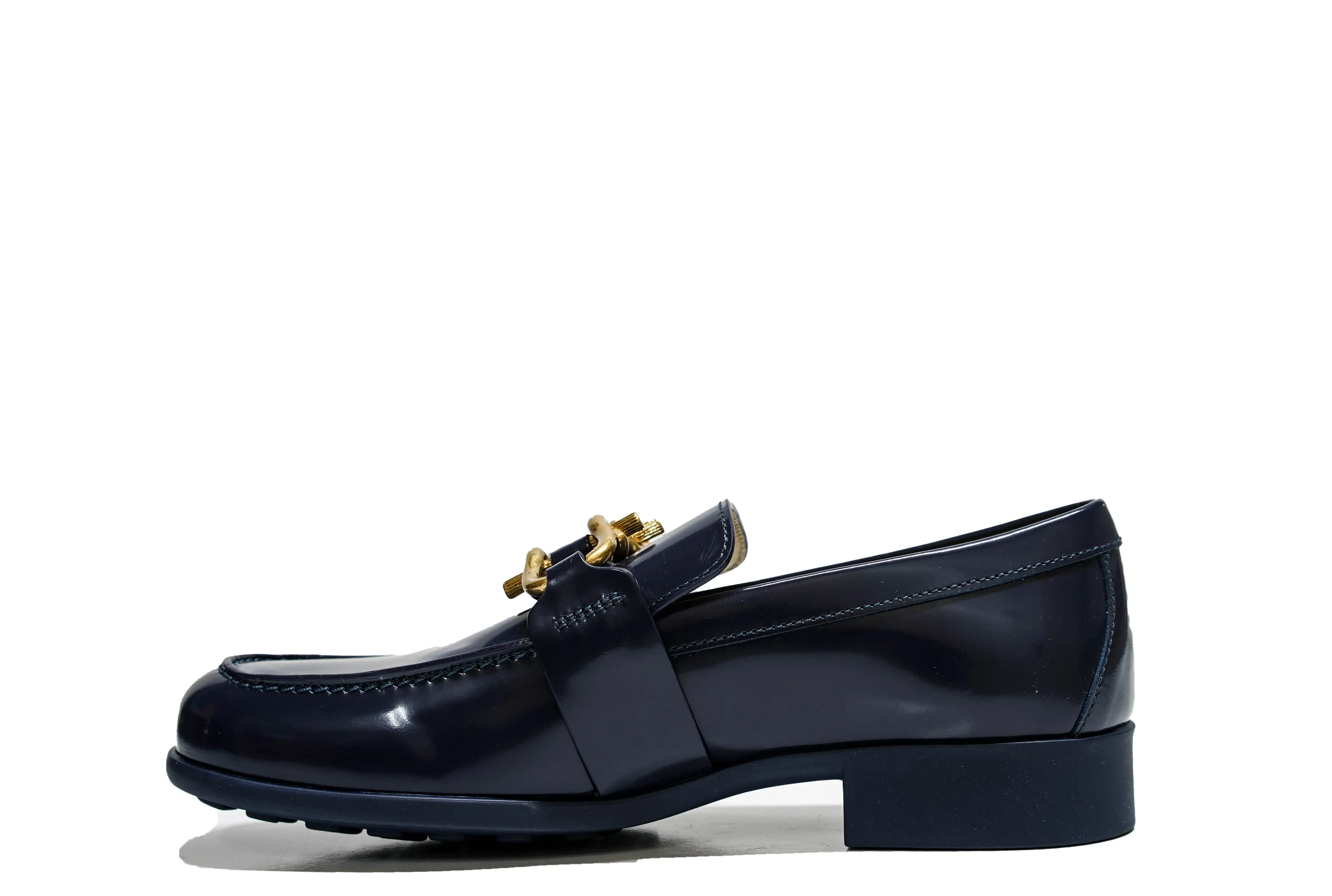Bottega Veneta Women's Navy Leather Moccasin 708902  - 50% OFF