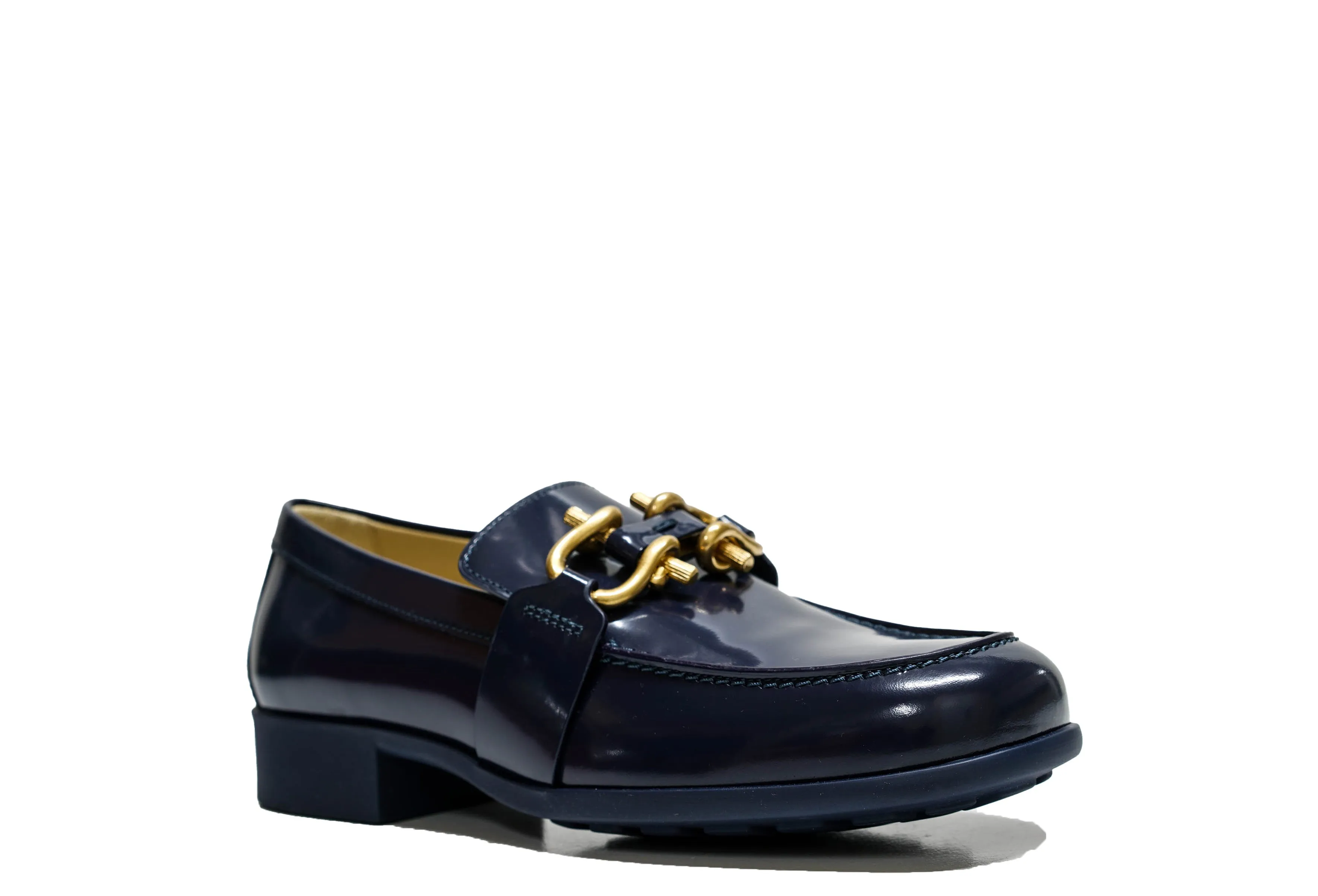 Bottega Veneta Women's Navy Leather Moccasin 708902  - 50% OFF